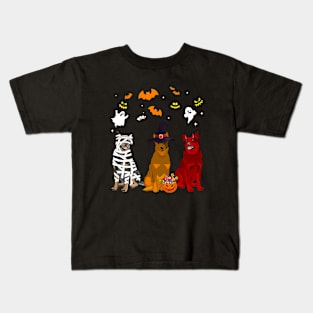 Halloween australian cattle Dogs Lovers Mummy Witch Kids T-Shirt